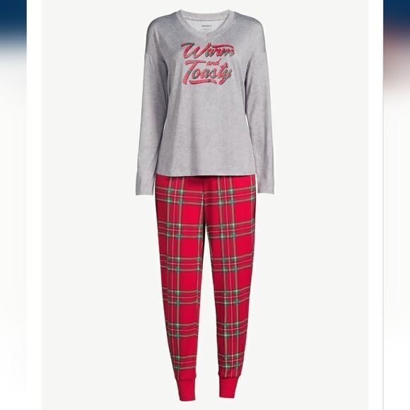 New Christmas Winter Women's Jogger Pajama Sleep Set - Picture 1 of 6